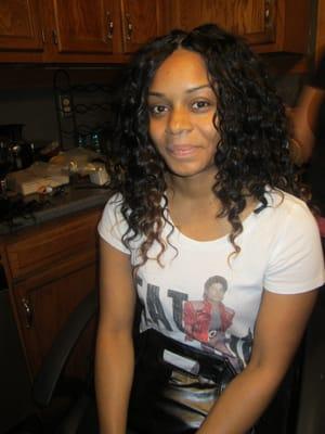 Finished Sew-in weave w/ glue-in invisible part