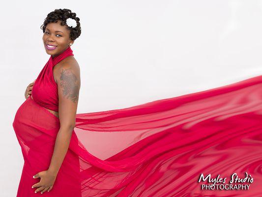 A maternity portrait taken in our studio.