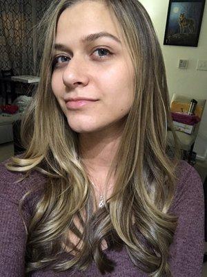 Natural looking Balayage and Women's Haircut by Katia