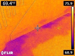 Thermal Imaging Camera used to determine the location of moisture not visible to the eye