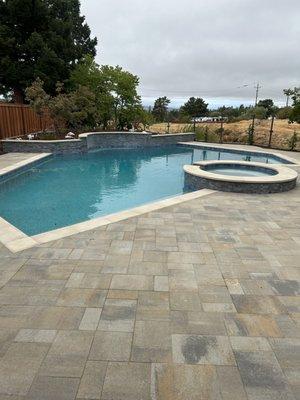 Extensive Remodel with new spa and paver decking