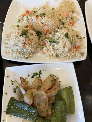 Rice and vegetables