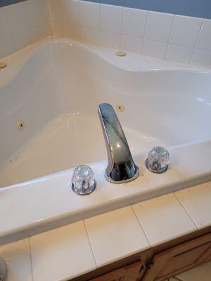 Hot tub faucet repair