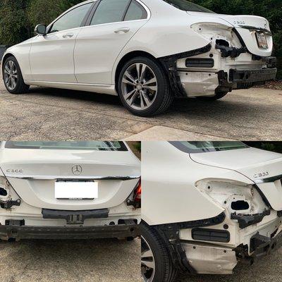 2016 Mercedes-Benz C300 (rear bumper) Before .