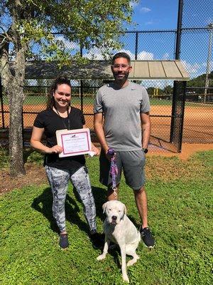 Congratulations to these recent graduates of the Canine Technology Institute Handlers Course. All the hard work pays off in the end.