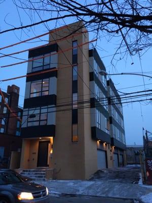 Custom brick and stucco design in Northern Liberties