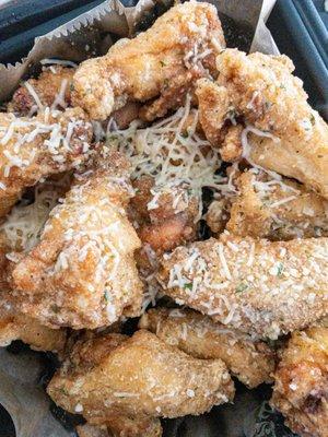 Garlic Parmesan Wings.