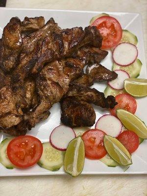 Costillas de puerco al carbón