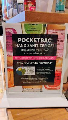 Information about the Pocketbac Hand Sanitizer Gel  12-17-2024