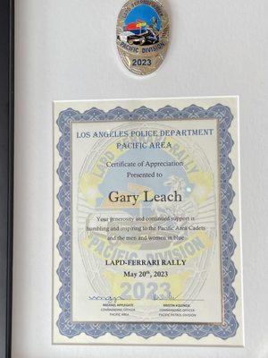 LAPD honoring Dr Leach