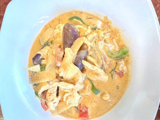 Red curry chicken