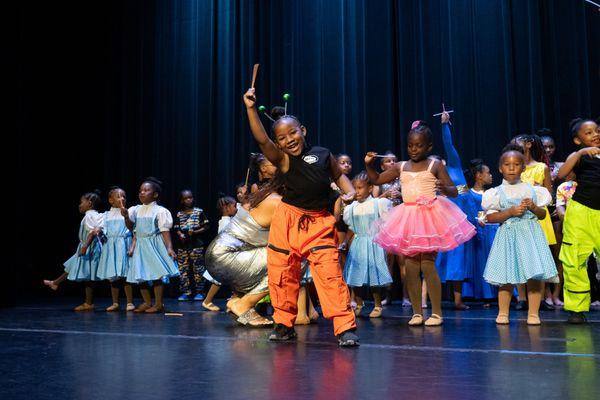 Happy kids in dance.