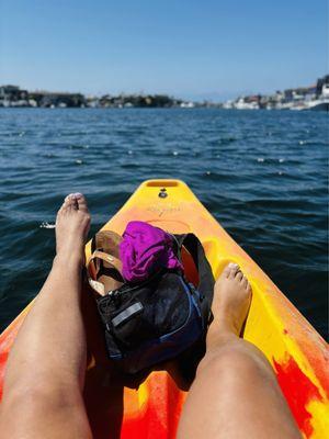 Taking it all in and feeling safe in OEX kayaks!