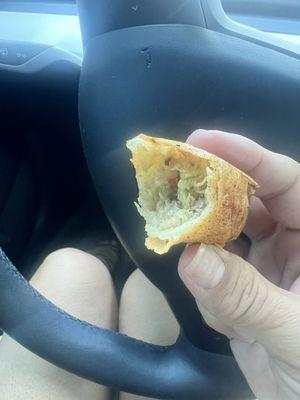 Almost devoured this yummy egg roll.  Simple but so delicious. The smell is so good.