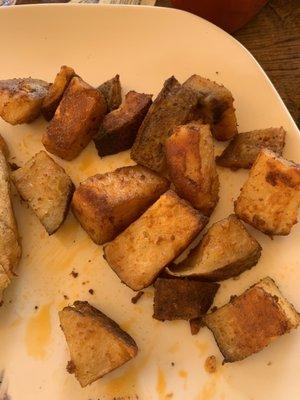 Terrible tasting dry home fries