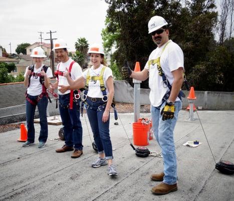 GRID Volunteers on the worksite.