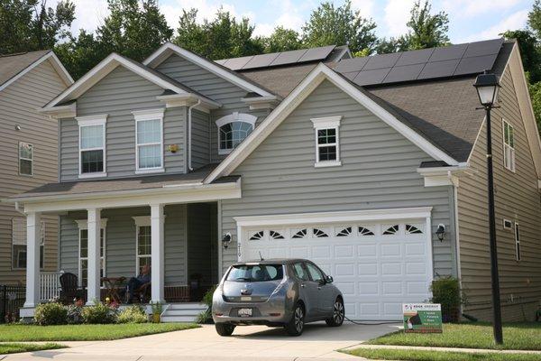 Did you notice the Electric Vehicle (EV) in the driveway? EDGE installs EV chargers too... best way to be carbon neutral - install solar !!!