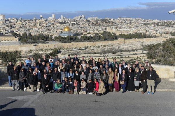 Another happy group of pilgrims in the Holy Land!