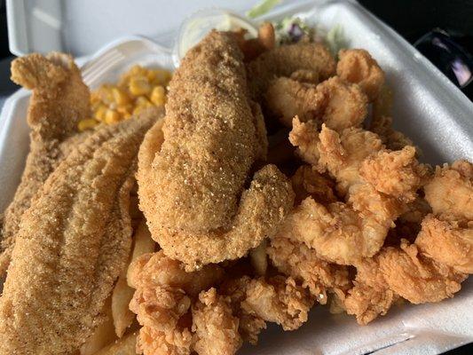 Shrimp & catfish dinner