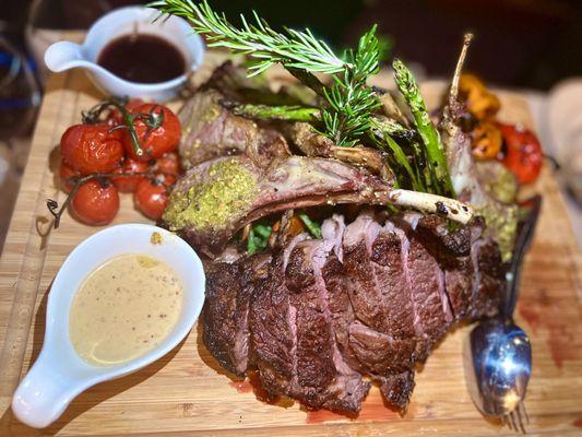 Australian Rack of Lamb Black Angus Prime Rib Eye Steak