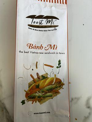 Banh Mi sandwiches served in colorful bag