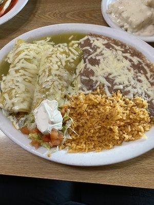 Breakfast enchiladas with chorizo