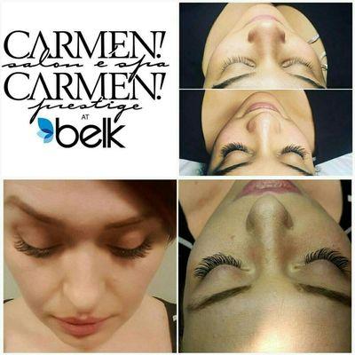 Eyelash extensions are now available at Carmen Carmen Prestige Salon e Spa Belk Northlake!