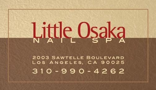 Business cards and brand logo for Little Osaka Nail Spa