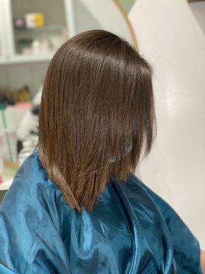 Keratin Smoothing treatment using Moehair pure hair.