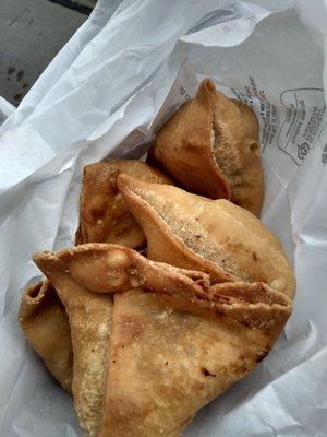 Vegetable samosas.