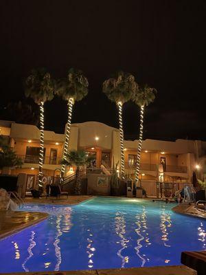 Outside pool area