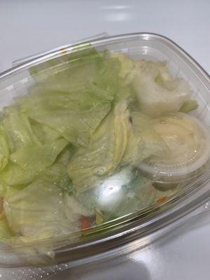 Side salad that comes with teriyaki