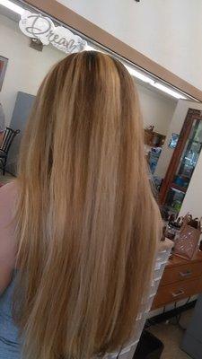 2color hi lite on long hair