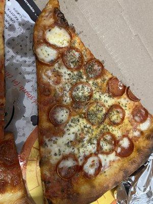 PEPPERONI SLICE with "extra cheese"