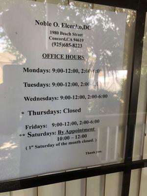 New hours