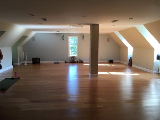 Upstairs yoga room.