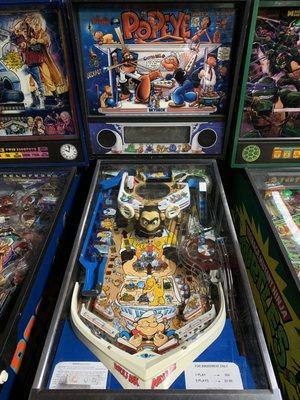 Popeye pinball machine