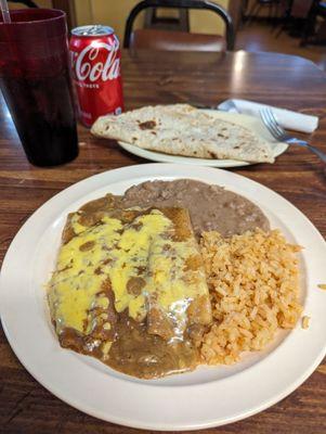 Enchilada lunch plate