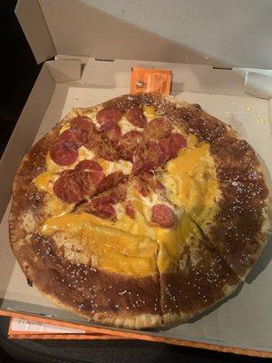 This was supposed to be an extra pepperoni pizza.