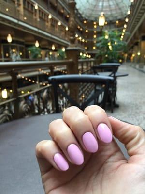 Spring pink nails in the arcade! Thanks Sharon!