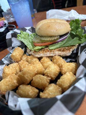 Grilled tenderloin with tots