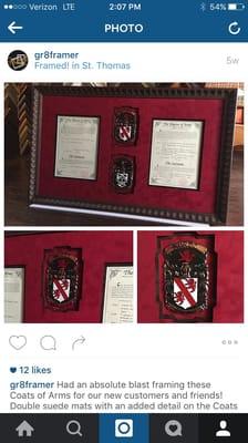 Coats of arms become a family treasure.