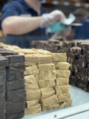 Stacks of fudge