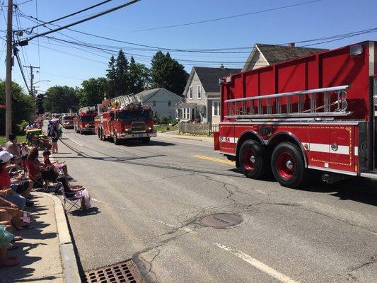 Fitchburg 4th of July parade 2018. The parade of Fire Trucks.