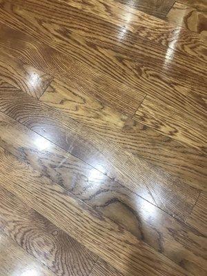 Floor damage from removal/install of range