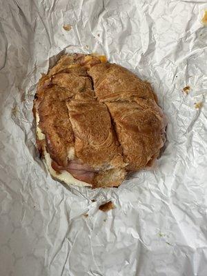 Ham egg and cheese croissant