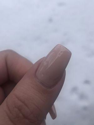 bumps and dents in the gel nail