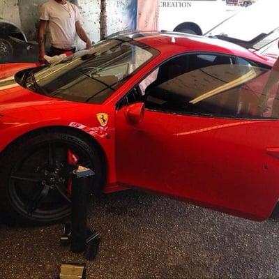 Ferrari getting some tints done!