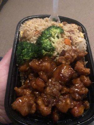 Orange Chicken with Fried Rice