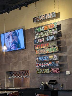 Beers on tap at Sugarfire Smokehouse, Valley Park